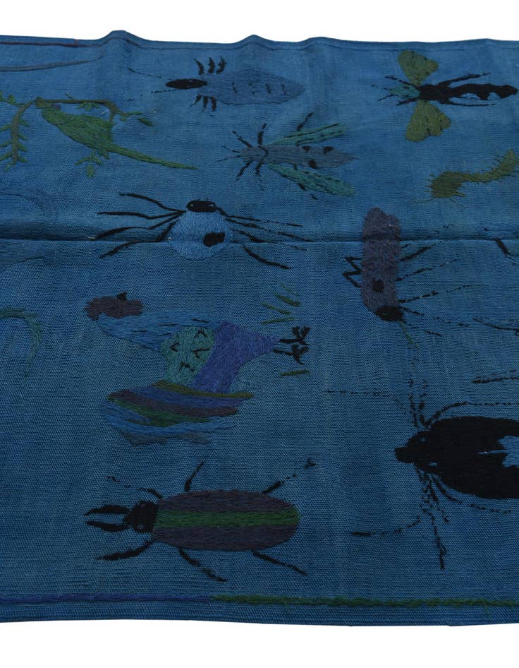 Detail image of  4' 2 x 5' 7  Hand Woven Kilim Suzani Wool Rug