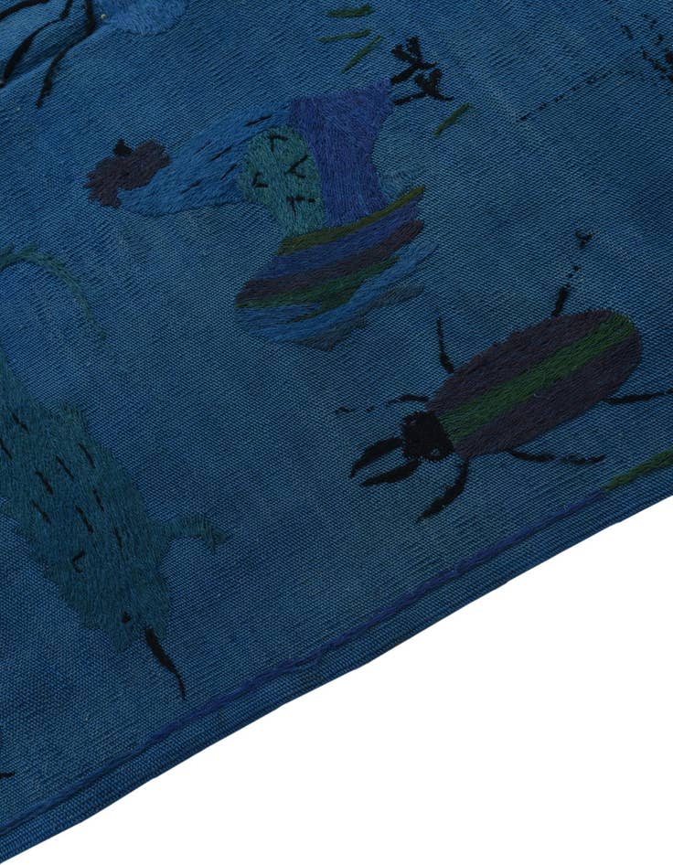 Detail image of  4' 2 x 5' 7  Hand Woven Kilim Suzani Wool Rug