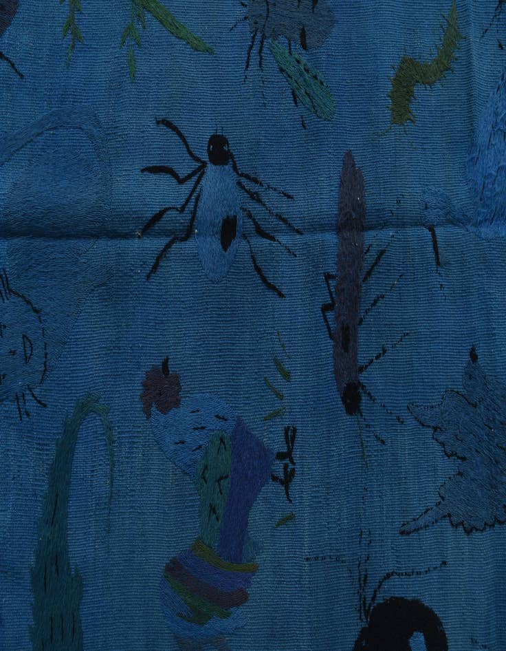 Detail image of  4' 2 x 5' 7  Hand Woven Kilim Suzani Wool Rug