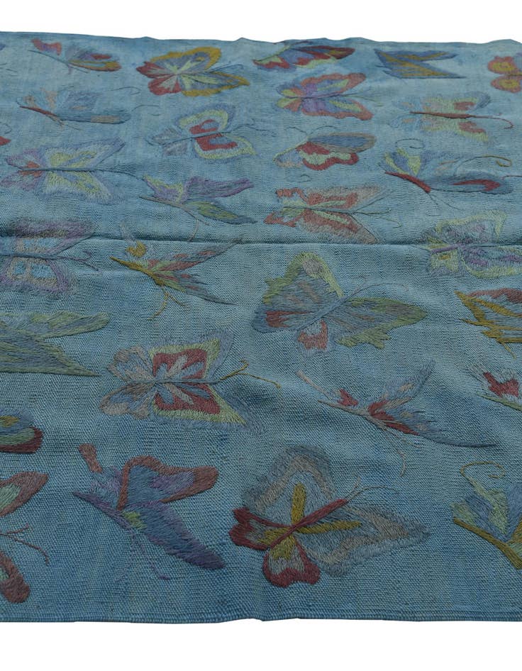 Detail image of  4' 9 x 6' 2  Hand Woven Kilim Suzani Wool Rug