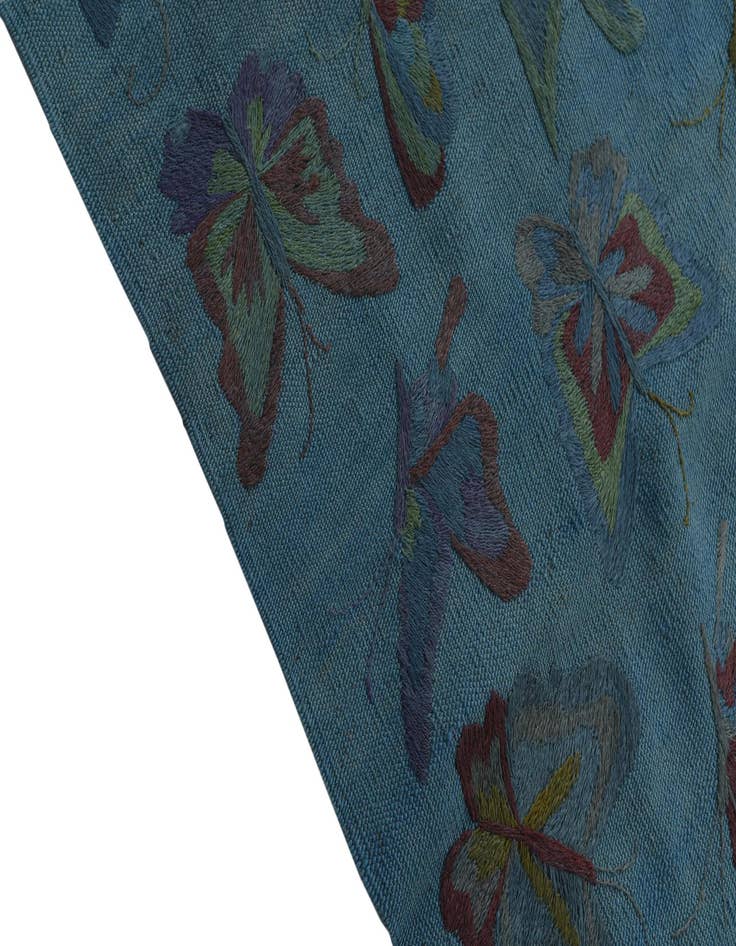 Detail image of  4' 9 x 6' 2  Hand Woven Kilim Suzani Wool Rug