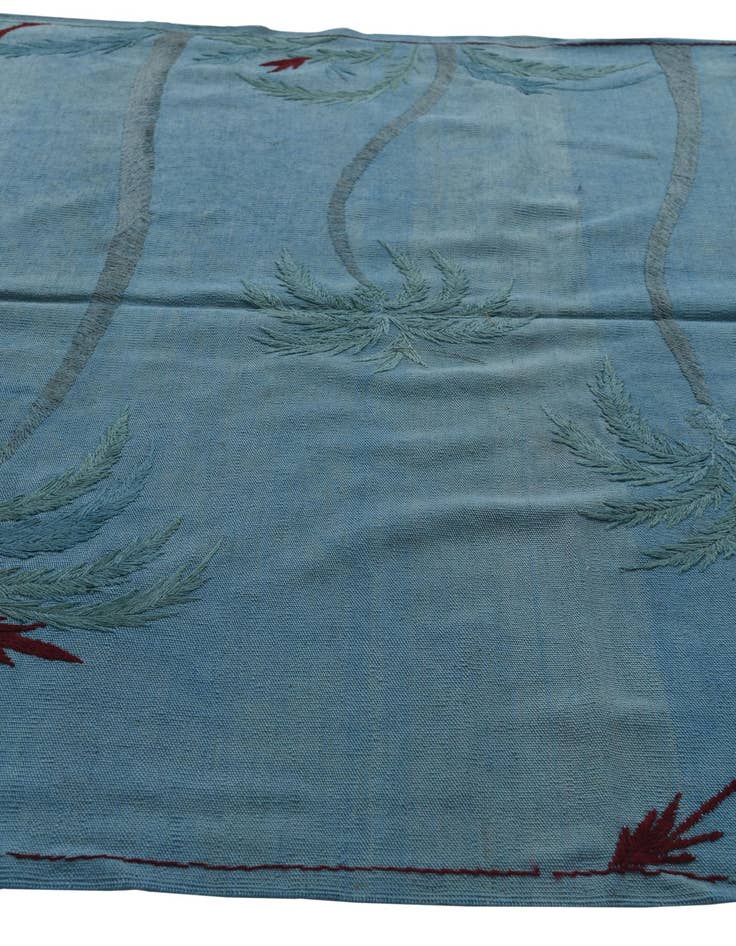 Detail image of  5' 9 x 7' 7  Hand Woven Kilim Suzani Wool Rug