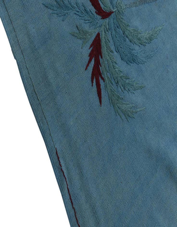 Detail image of  5' 9 x 7' 7  Hand Woven Kilim Suzani Wool Rug