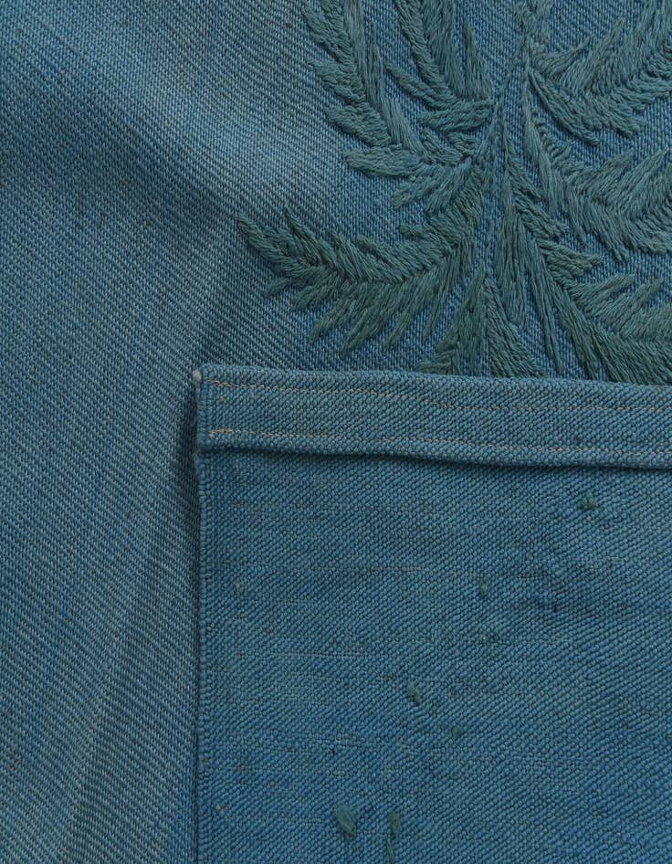 Detail image of  5' 9 x 7' 7  Hand Woven Kilim Suzani Wool Rug