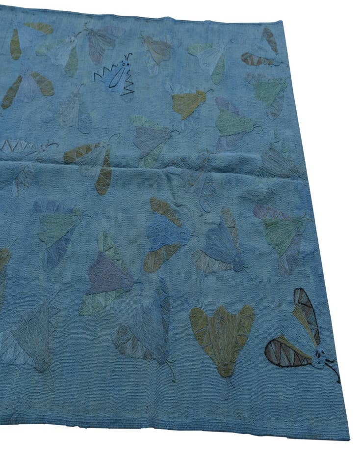 Detail image of  5' 8 x 8' 2  Hand Woven Kilim Suzani Wool Rug