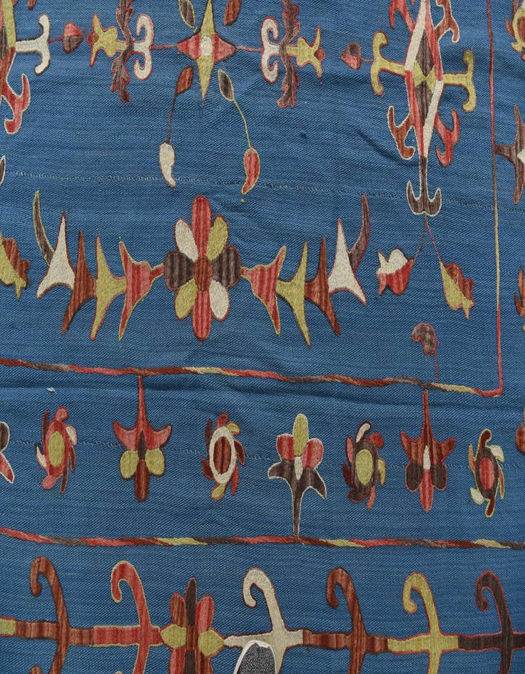 Detail image of  5' 10 x 7' 10  Hand Woven Kilim Suzani Wool Rug