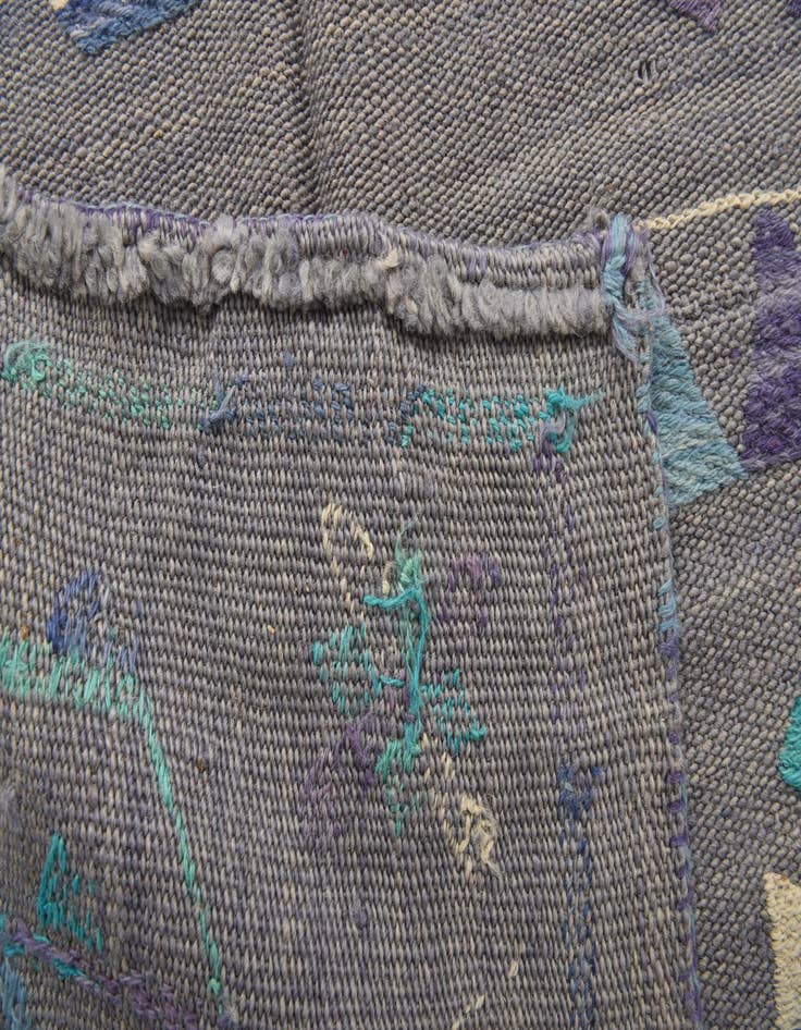 Detail image of  6' 5 x 8' 8  Hand Woven Kilim Suzani Wool Rug