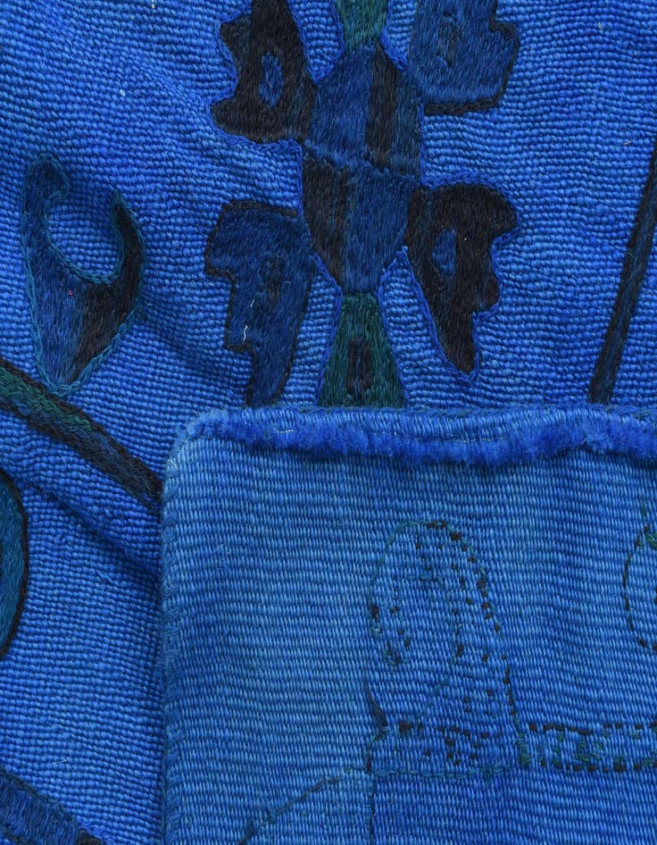 Detail image of  5' 8 x 7' 5  Hand Woven Kilim Suzani Wool Rug