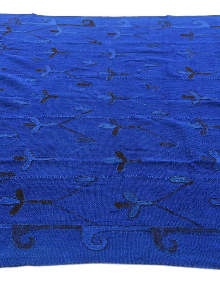 Detail image of  6' x 7' 4  Hand Woven Kilim Suzani Wool Rug