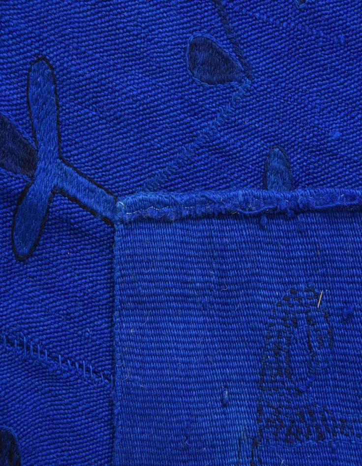 Detail image of  6' x 7' 4  Hand Woven Kilim Suzani Wool Rug