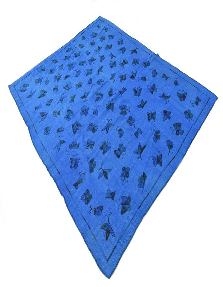 Detail image of  6' x 7' 6  Hand Woven Kilim Suzani Wool Rug