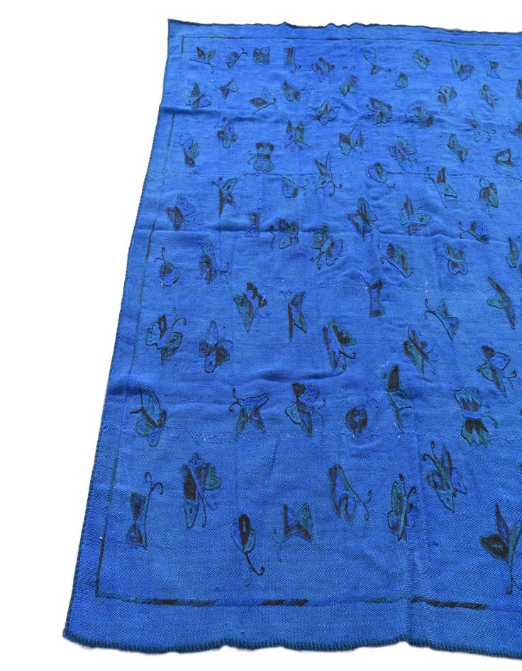 Detail image of  6' x 7' 6  Hand Woven Kilim Suzani Wool Rug