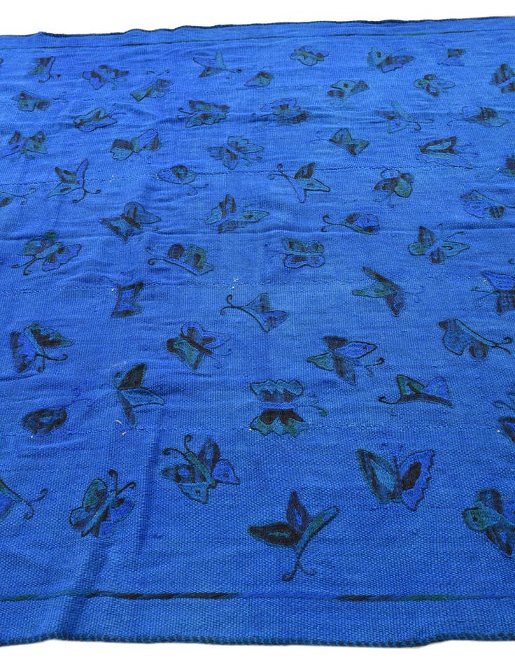 Detail image of  6' x 7' 6  Hand Woven Kilim Suzani Wool Rug