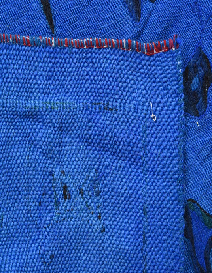 Detail image of  6' x 7' 6  Hand Woven Kilim Suzani Wool Rug