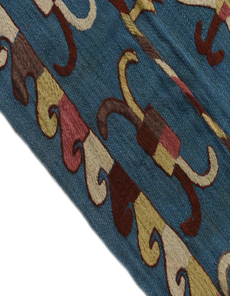 Detail image of  5' 9 x 7' 5  Hand Woven Kilim Suzani Wool Rug