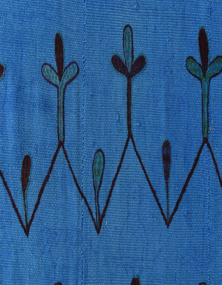 Detail image of  6' 9 x 9' 3  Hand Woven Kilim Suzani Wool Rug