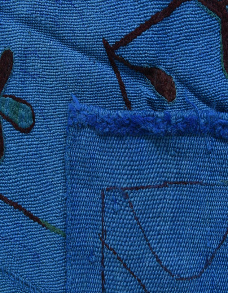 Detail image of  6' 9 x 9' 3  Hand Woven Kilim Suzani Wool Rug