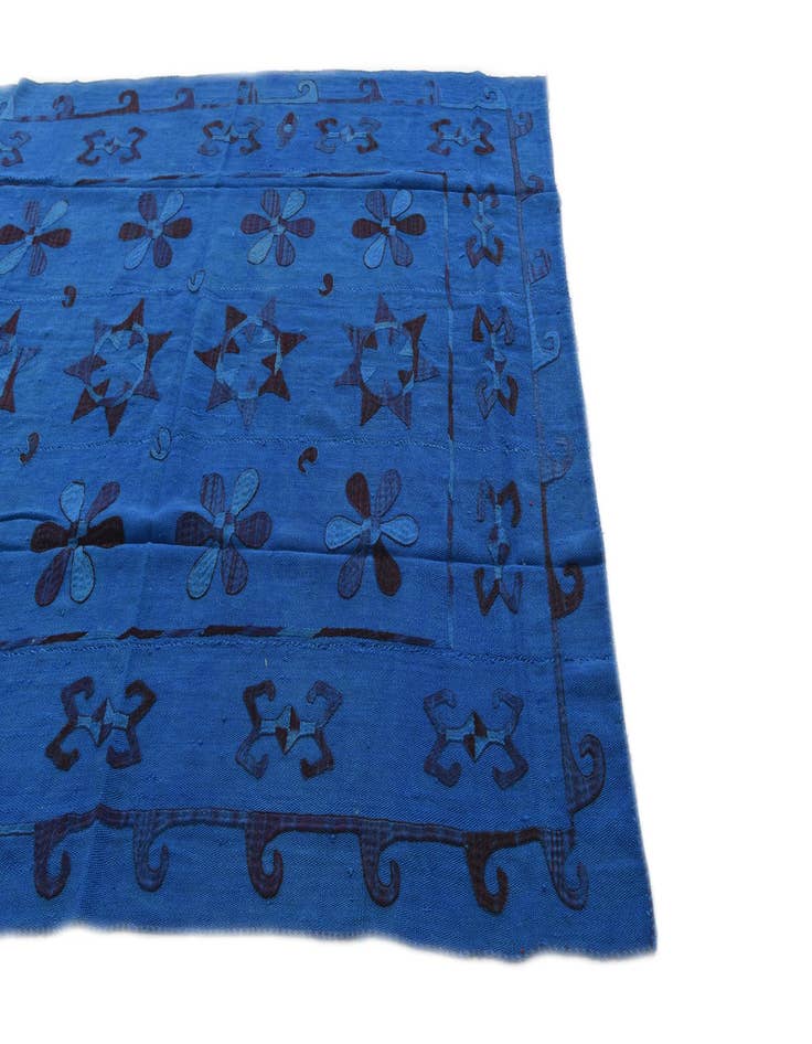 Detail image of  5' 10 x 7' 2  Hand Woven Kilim Suzani Wool Rug