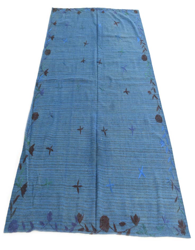 Detail image of  5' 6 x 7' 9  Hand Woven Kilim Suzani Wool Rug