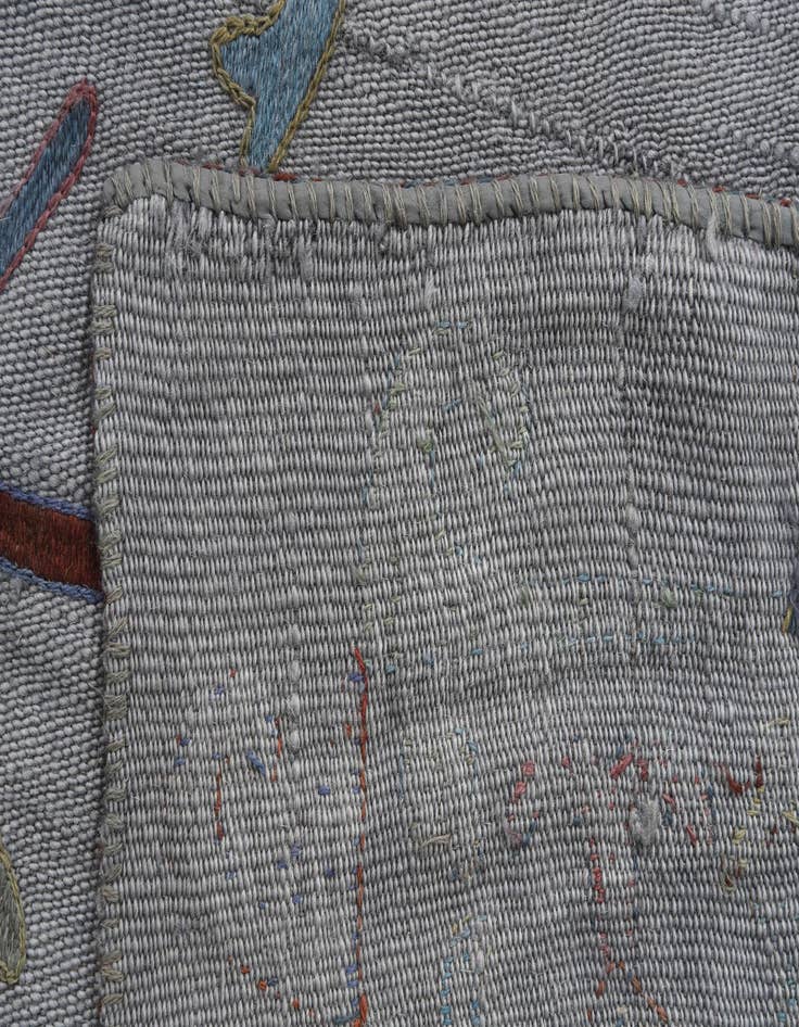 Detail image of  5' 10 x 7' 2  Hand Woven Kilim Suzani Wool Rug