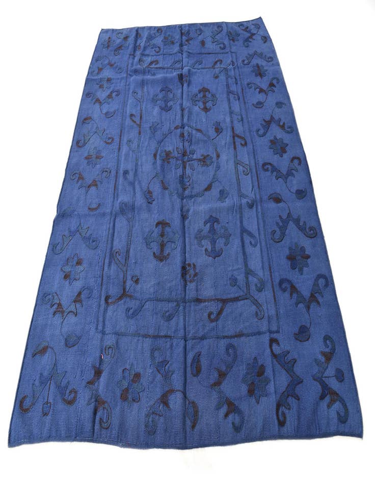 Detail image of  5' 10 x 7' 6  Hand Woven Kilim Suzani Wool Rug