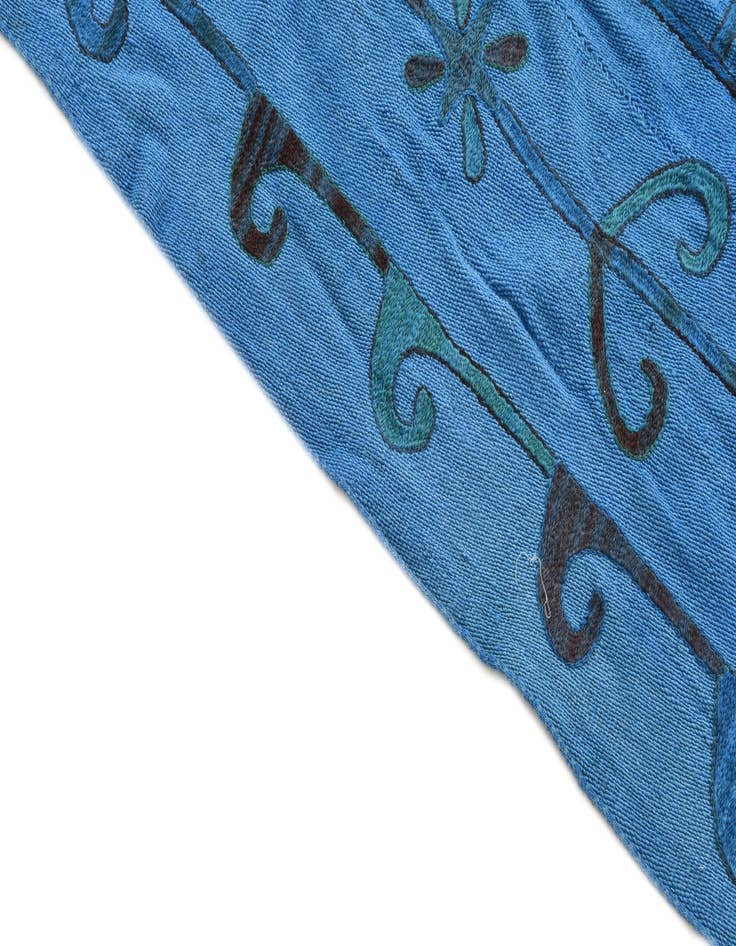 Detail image of  6' x 7' 3  Hand Woven Kilim Suzani Wool Rug