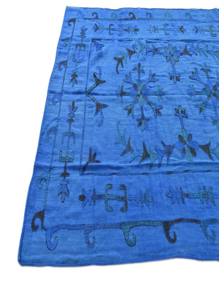 Detail image of  5' 4 x 7' 6  Hand Woven Kilim Suzani Wool Rug