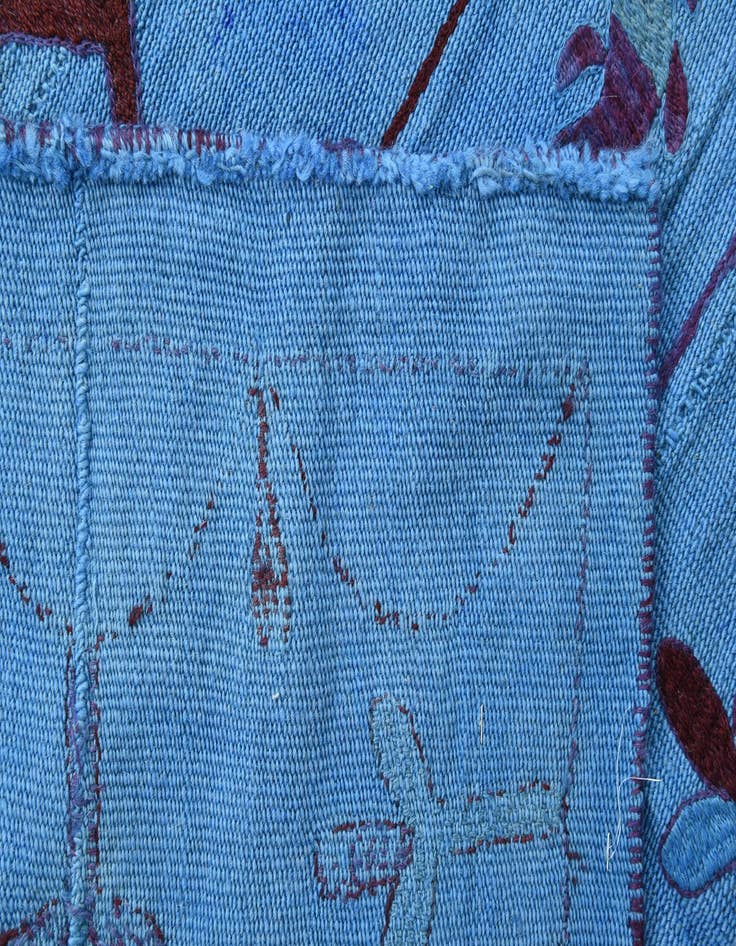 Detail image of  6' 9 x 9' 4  Hand Woven Kilim Suzani Wool Rug