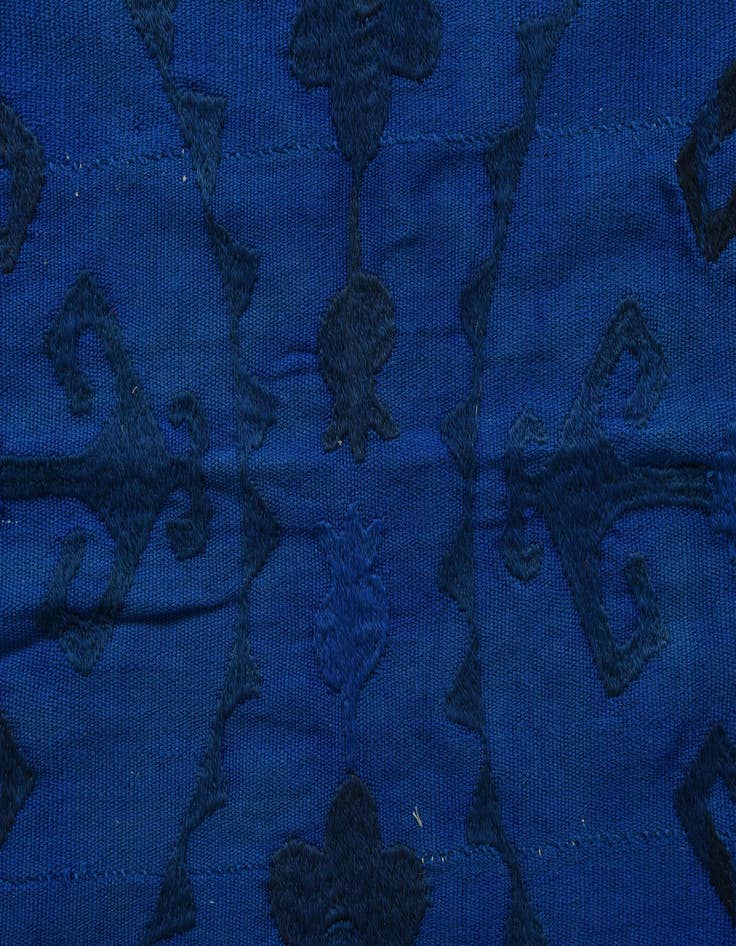 Detail image of  4' 9 x 5' 6  Hand Woven Kilim Suzani Wool Rug