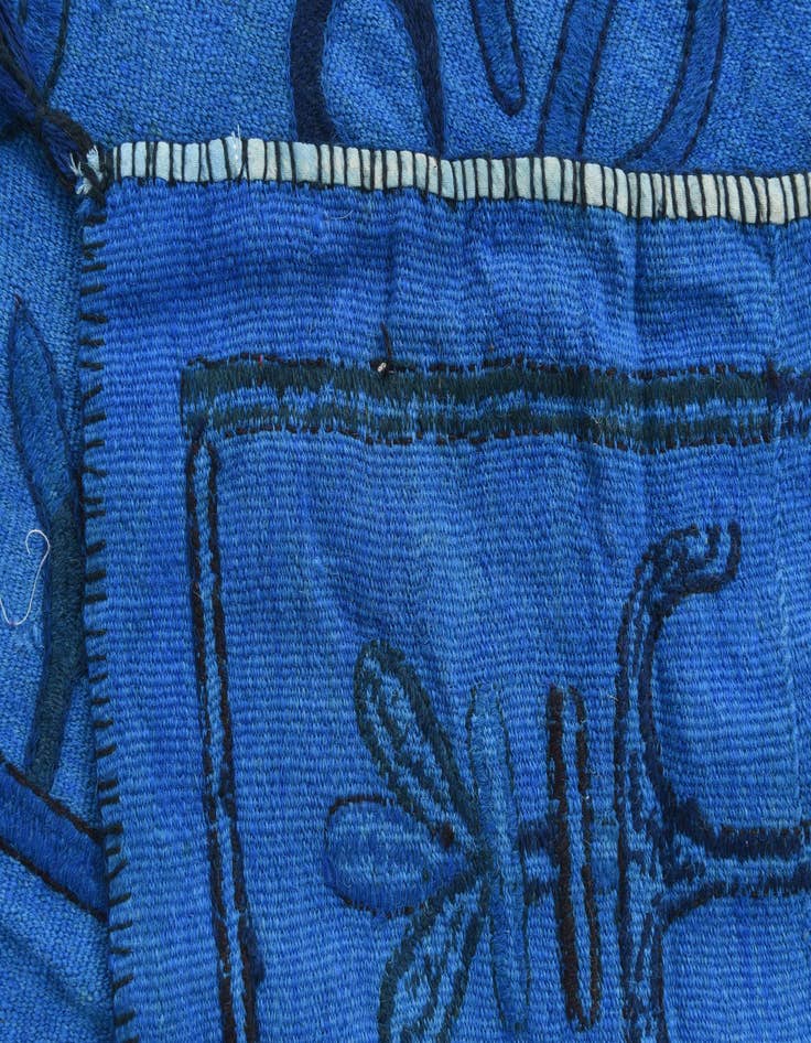 Detail image of  5' 2 x 6' 9  Hand Woven Kilim Suzani Wool Rug