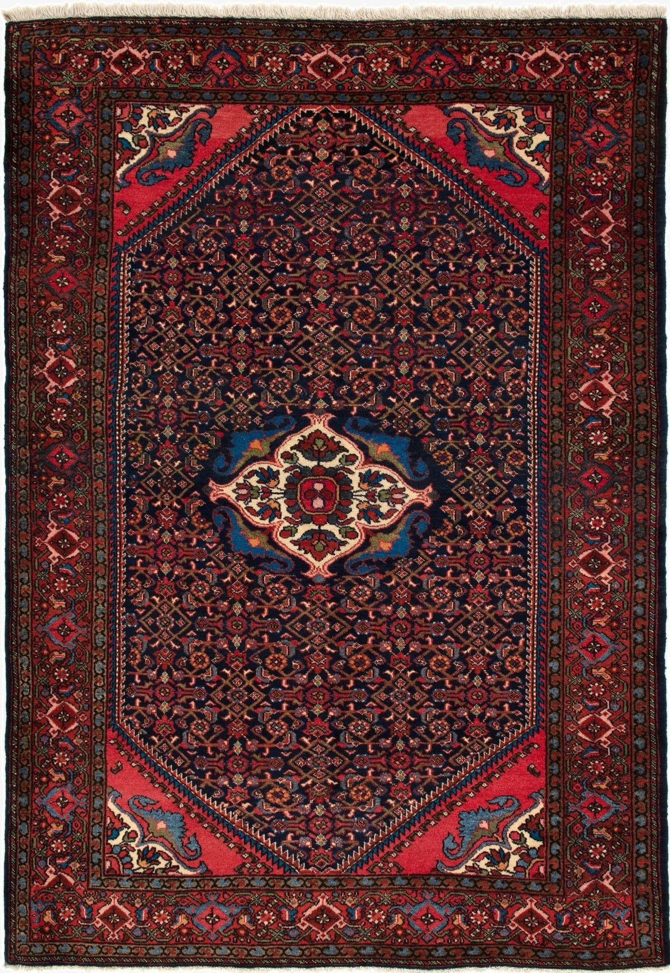  4' 10 x 7' 1  Hand Knotted Koutabad Persian Rug