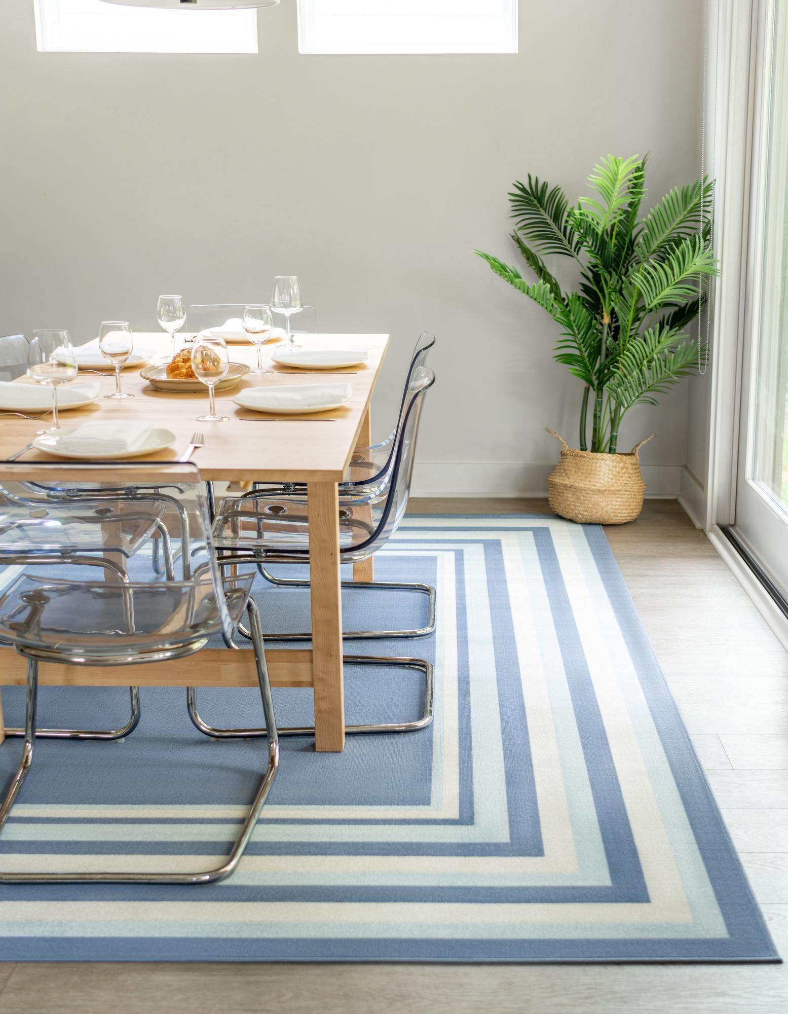 Blue 9' x 12' Lotus Rug | Rugs.com