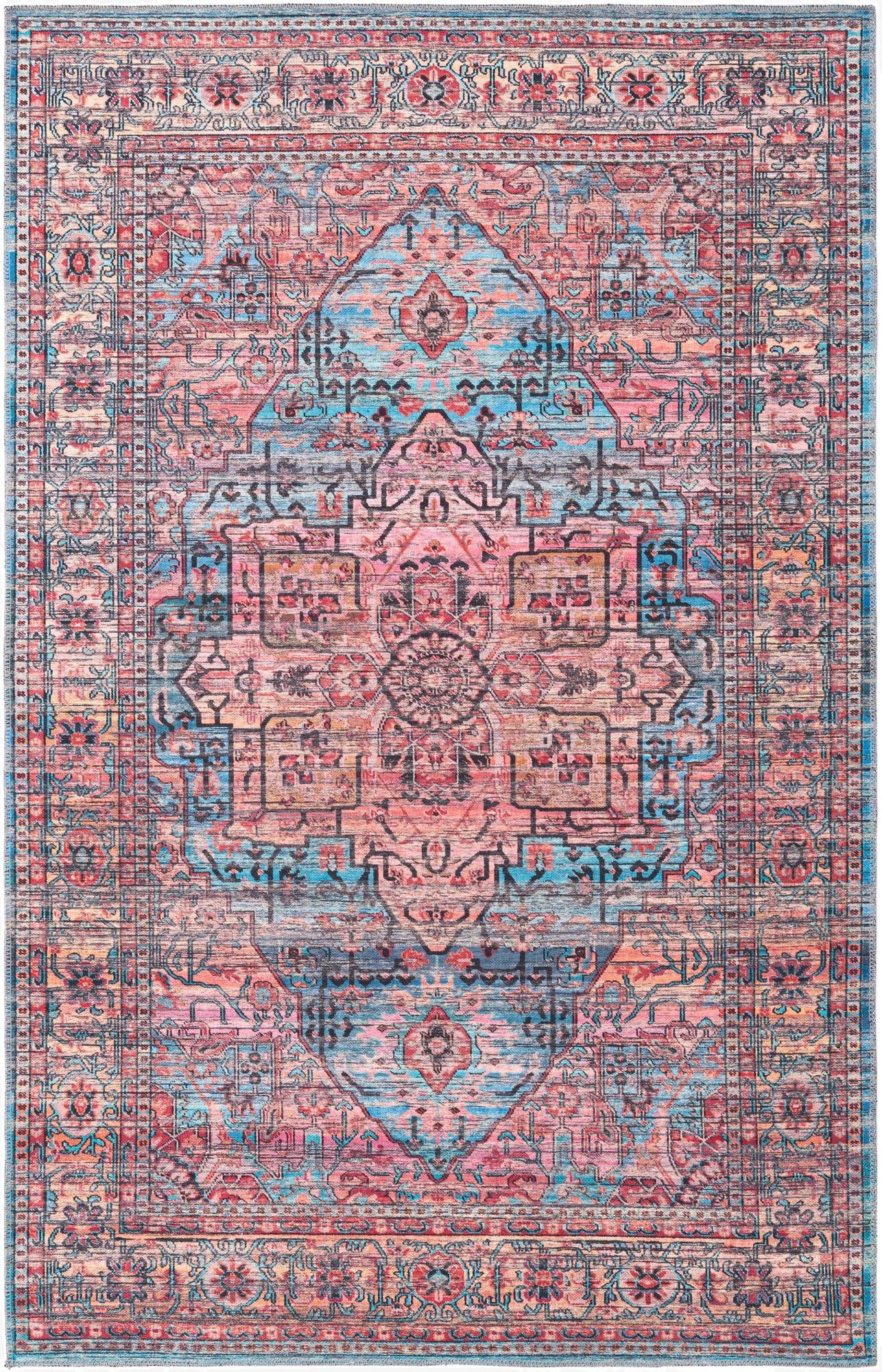  5' 3 x 8'  Washable Maahru Rug