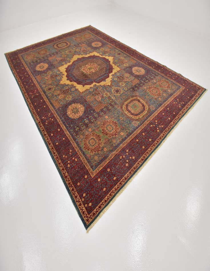 Detail image of  9' 10 x 14'  Hand Knotted Mamluk Ziegler Rug