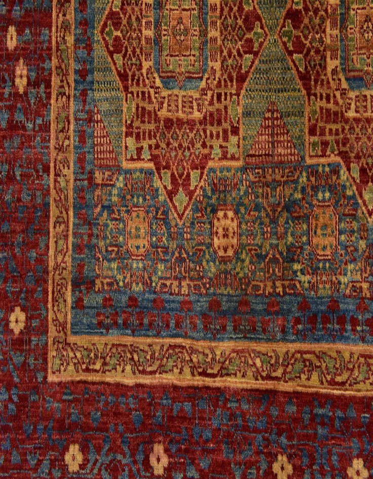 Detail image of  9' 10 x 14'  Hand Knotted Mamluk Ziegler Rug