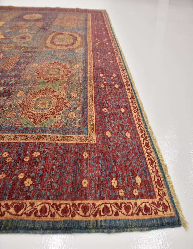 Detail image of  9' 10 x 14'  Hand Knotted Mamluk Ziegler Rug