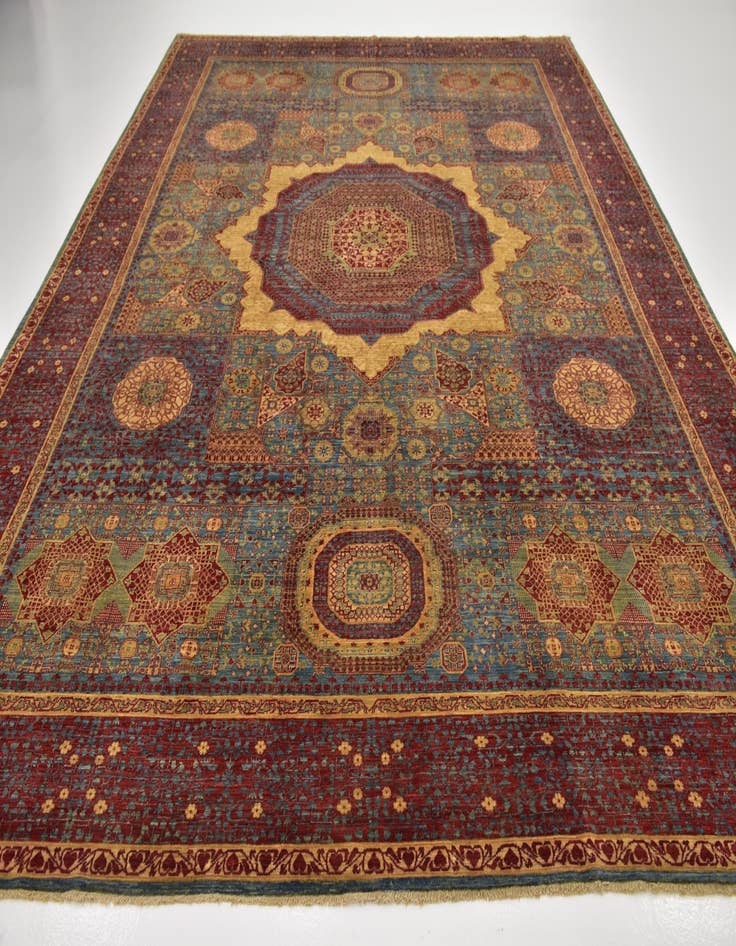 Detail image of  10' 2 x 13' 8  Hand Knotted Mamluk Ziegler Oriental Rug