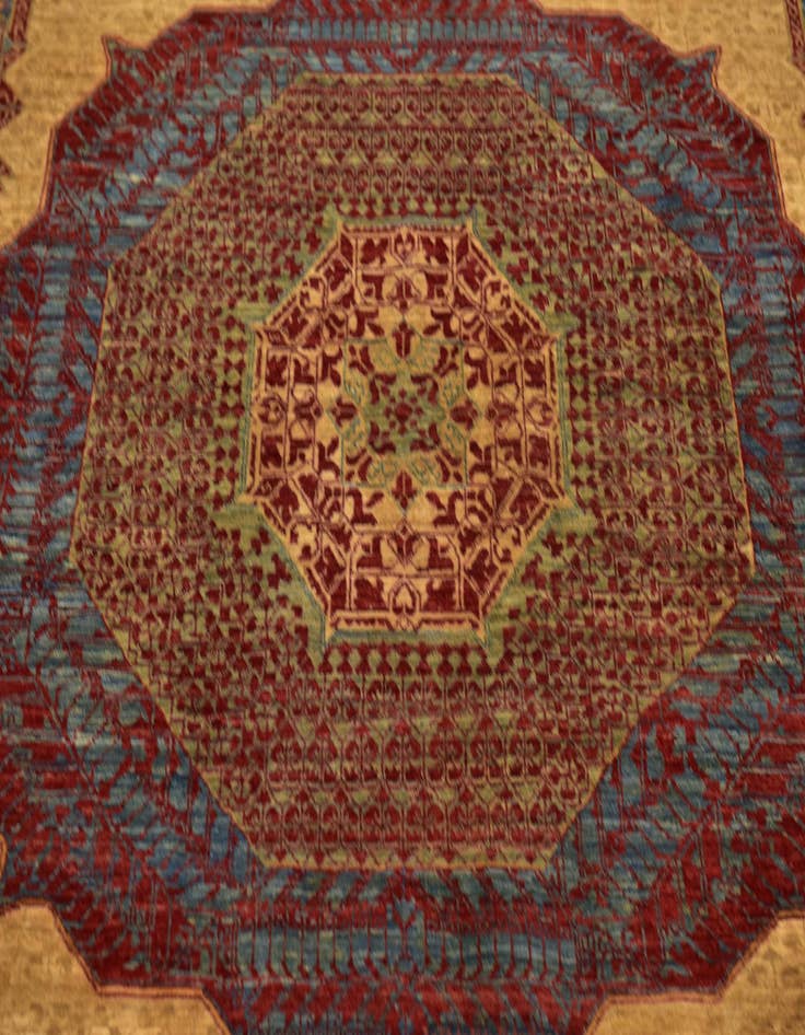 Detail image of  10' 2 x 13' 8  Hand Knotted Mamluk Ziegler Oriental Rug