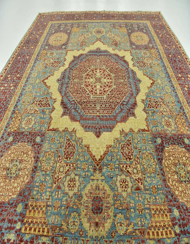 Detail image of  8' 3 x 9' 7  Hand Knotted Mamluk Ziegler Oriental Rug