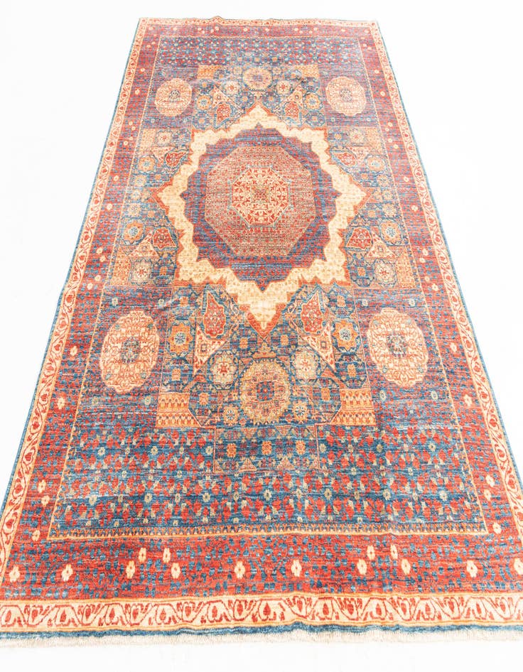 Detail image of  6' x 8' 7  Hand Knotted Mamluk Ziegler Oriental Rug