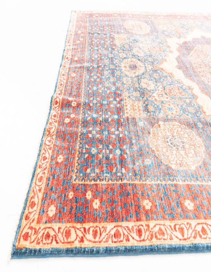 Detail image of  6' x 8' 7  Hand Knotted Mamluk Ziegler Oriental Rug
