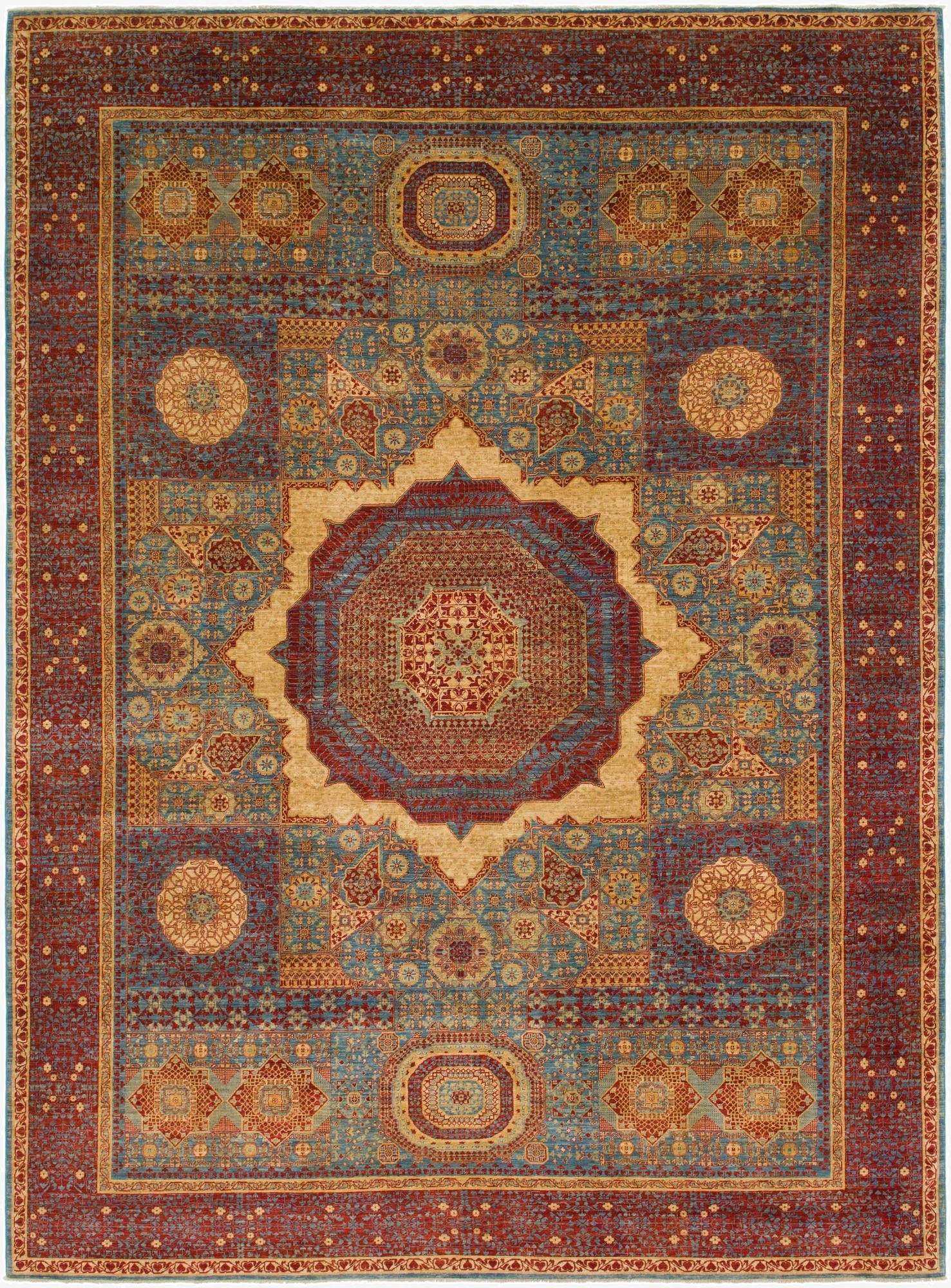  10' 2 x 13' 8  Hand Knotted Mamluk Ziegler Oriental Rug