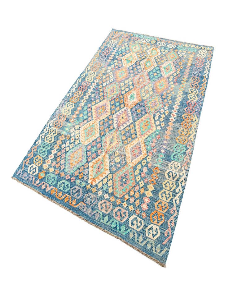 Detail image of  6' 11 x 9' 7  Hand Knotted Marok Kilim Rug