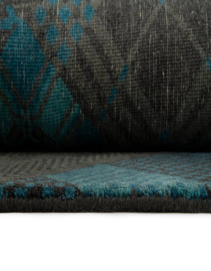 Detail image of  7' 11 x 9' 10  Hand Knotted Modern Manshu Wool Rug