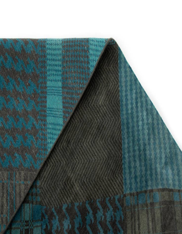 Detail image of  7' 11 x 9' 10  Hand Knotted Modern Manshu Wool Rug