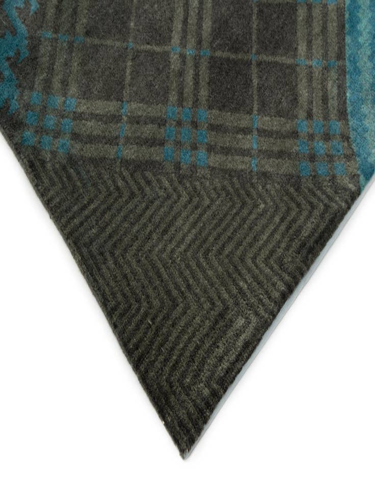 Detail image of  7' 11 x 9' 10  Hand Knotted Modern Manshu Wool Rug