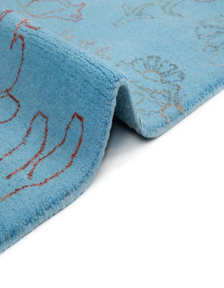 Detail image of  7' 5 x 9' 9  Hand Knotted Modern Nehmo Rug