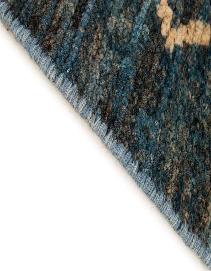 Detail image of  4' 10 x 5' 11  Hand Knotted Moroccan Wool Rug