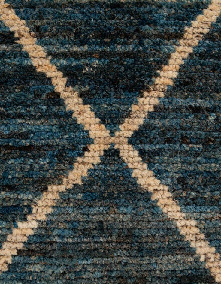 Detail image of  4' 10 x 5' 11  Hand Knotted Moroccan Wool Rug