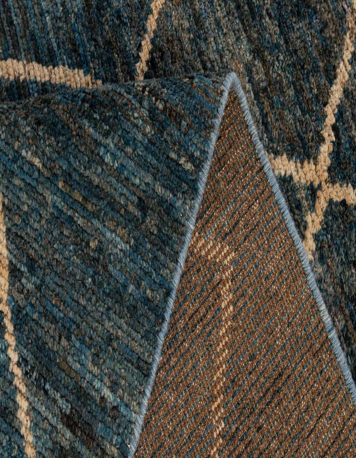 Detail image of  4' 10 x 5' 11  Hand Knotted Moroccan Wool Rug